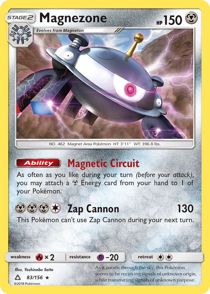 Magnezone (83/156) (Prerelease Kit Exclusive) (Theme Deck Exclusive) [Sun & Moon: Ultra Prism] | Shuffle n Cut Hobbies & Games