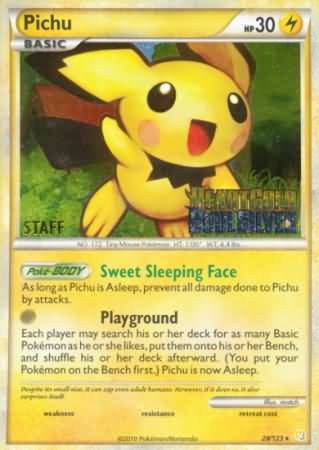 Pichu (28/123) (Staff Prerelease Promo) [Nintendo: Black Star Promos] | Shuffle n Cut Hobbies & Games