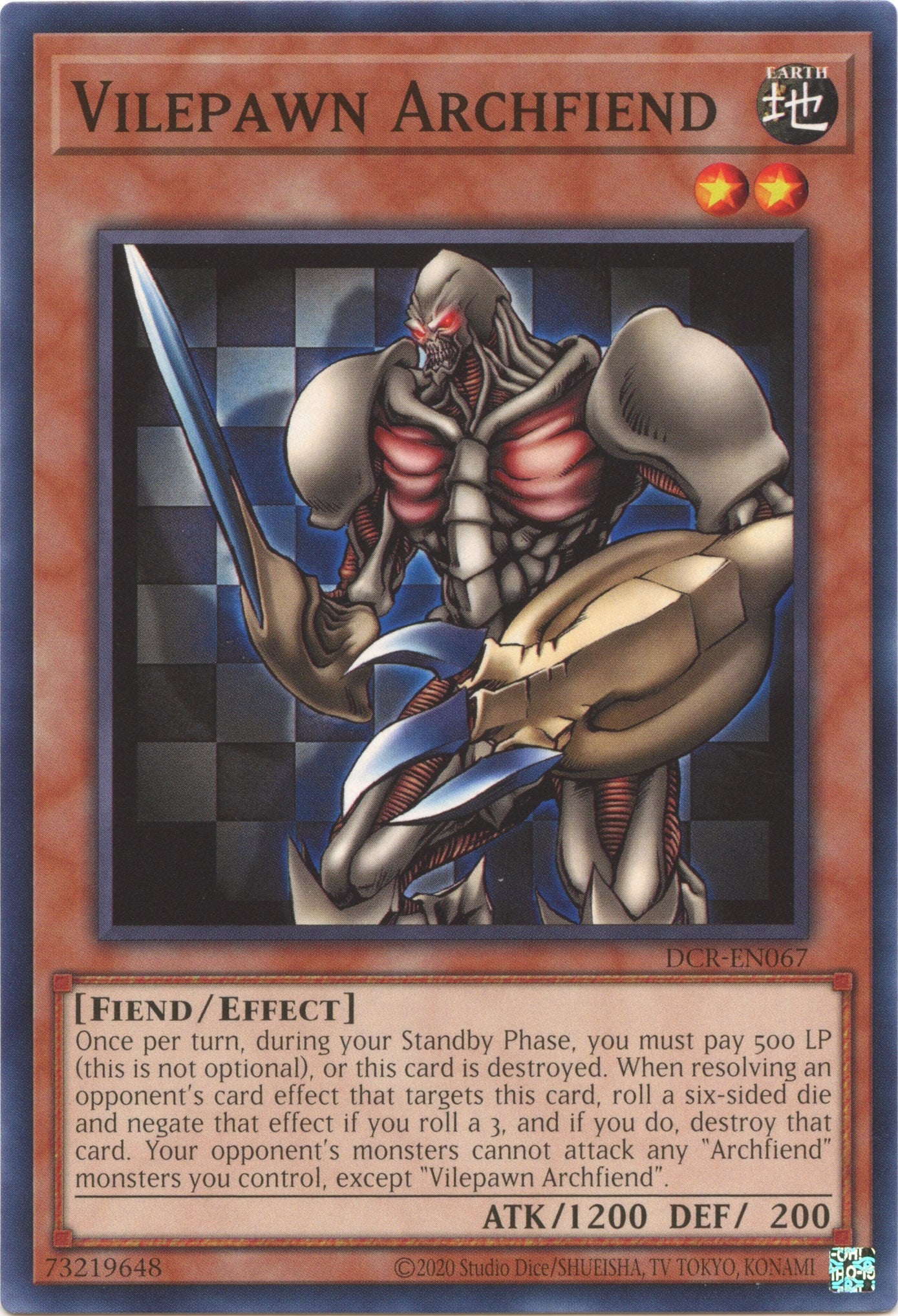 Vilepawn Archfiend (25th Anniversary) [DCR-EN067] Common | Shuffle n Cut Hobbies & Games