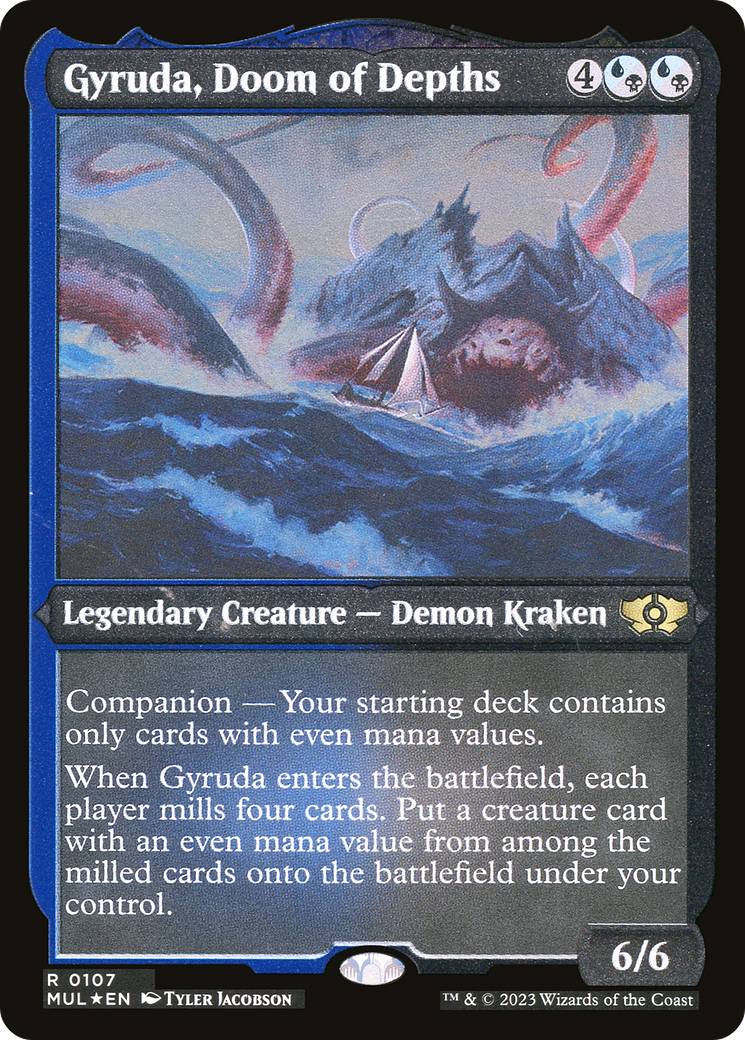 Gyruda, Doom of Depths (Foil Etched) [Multiverse Legends] | Shuffle n Cut Hobbies & Games