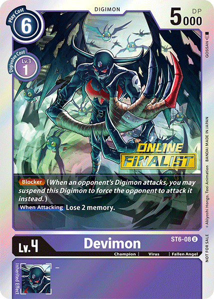 Devimon [ST6-08] (Online Finalist) [Starter Deck: Venomous Violet Promos] | Shuffle n Cut Hobbies & Games