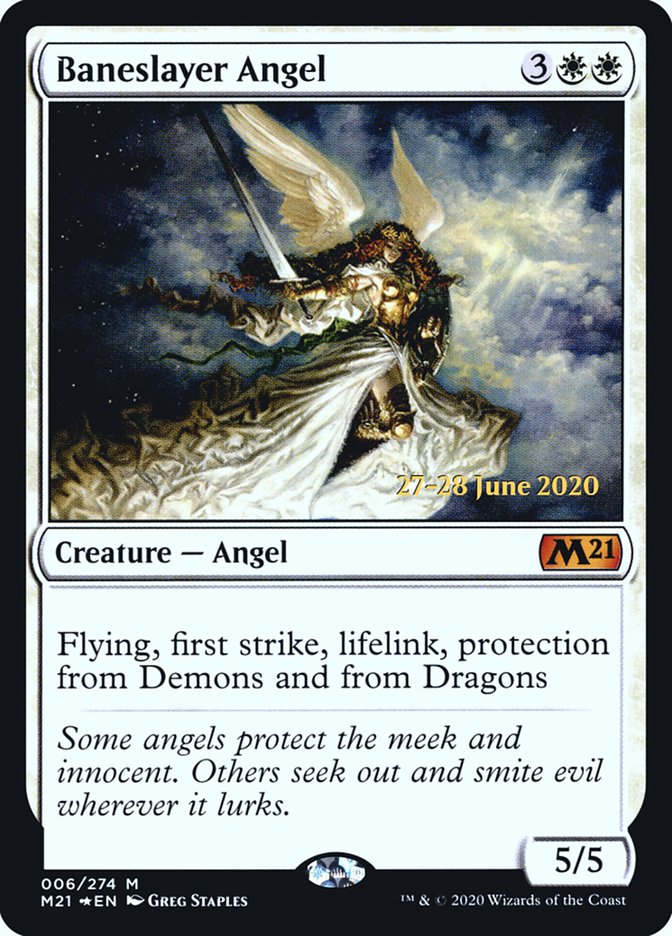 Baneslayer Angel [Core Set 2021 Prerelease Promos] | Shuffle n Cut Hobbies & Games