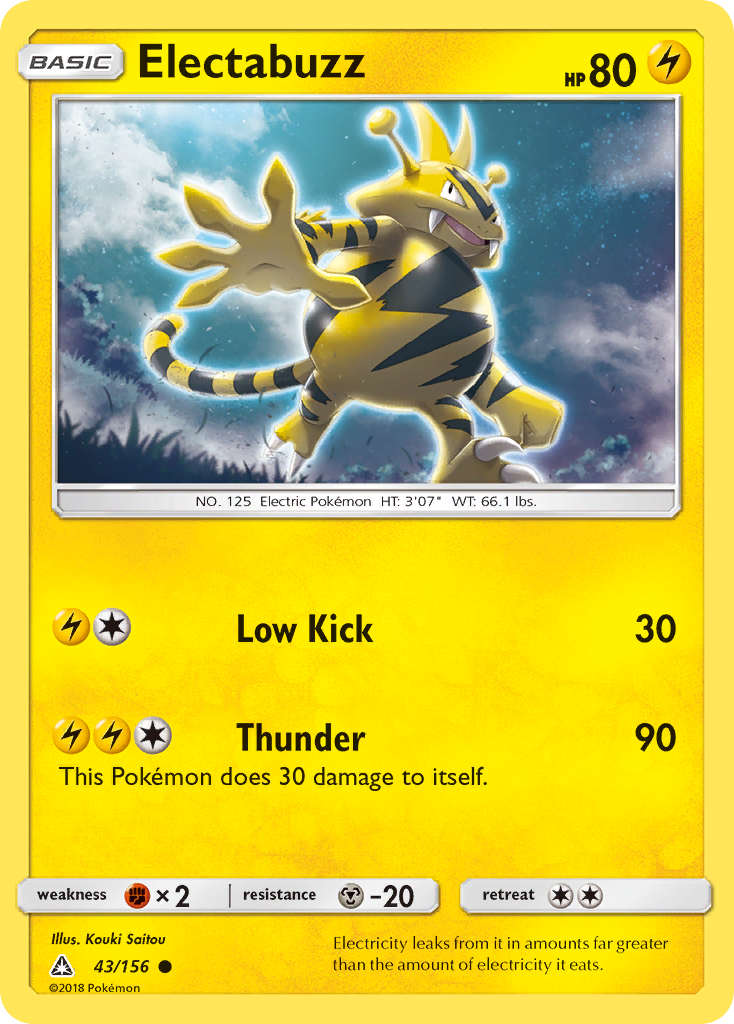 Electabuzz (43/156) [Sun & Moon: Ultra Prism] | Shuffle n Cut Hobbies & Games