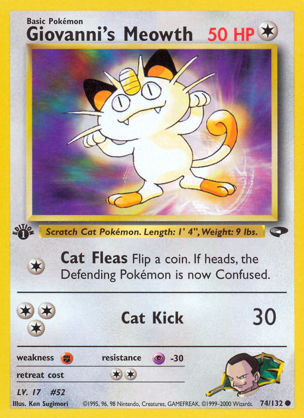 Giovanni's Meowth (74/132) [Gym Challenge 1st Edition] | Shuffle n Cut Hobbies & Games