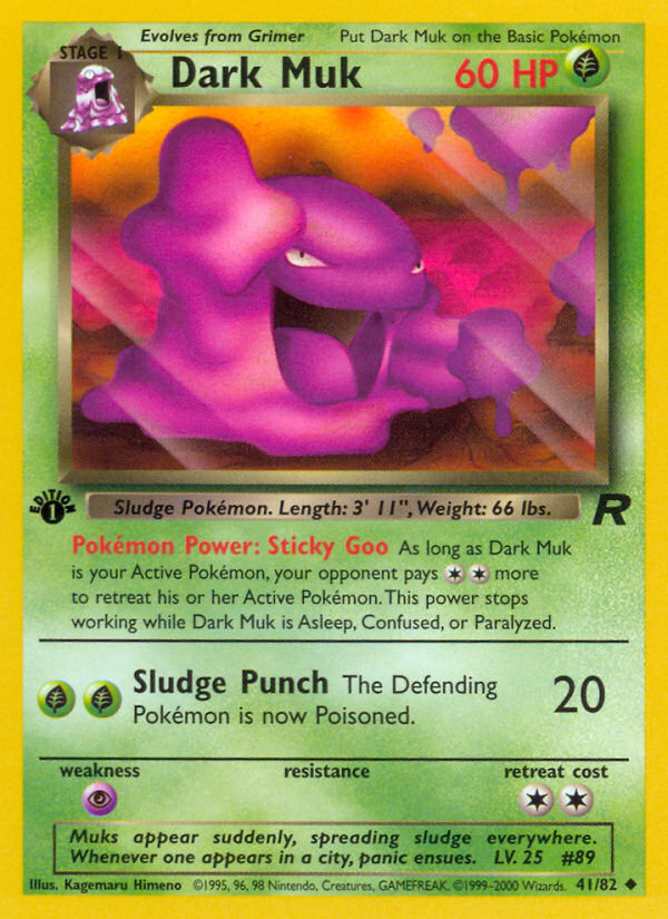 Dark Muk (41/82) [Team Rocket 1st Edition] | Shuffle n Cut Hobbies & Games