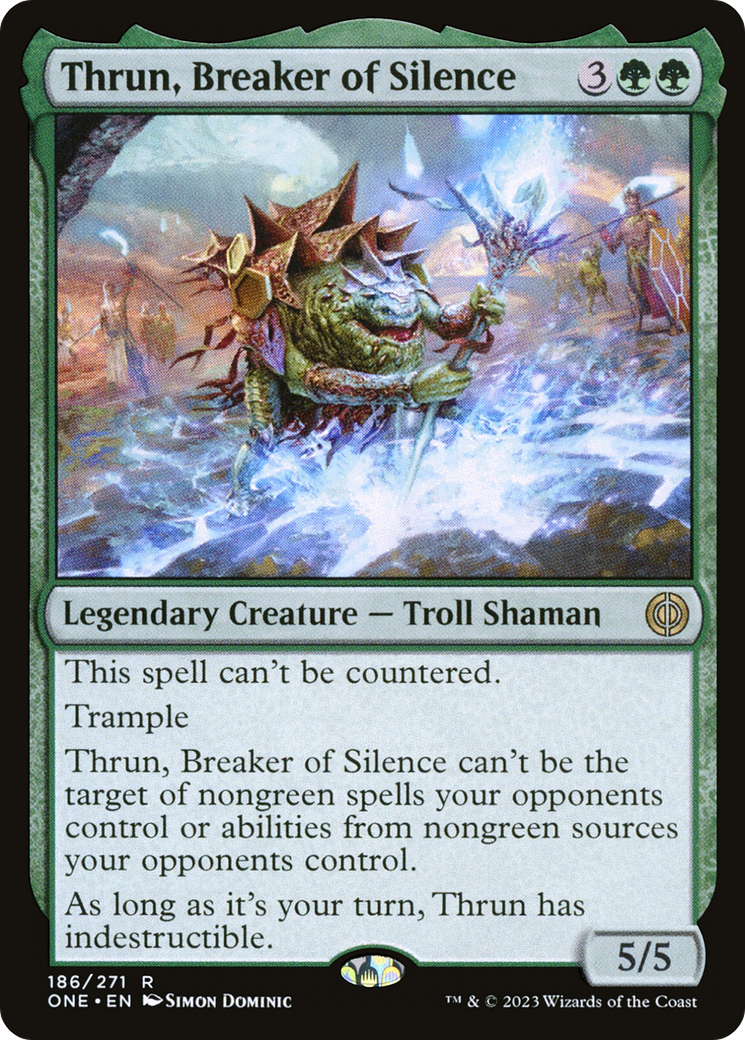 Thrun, Breaker of Silence [Phyrexia: All Will Be One Prerelease Promos] | Shuffle n Cut Hobbies & Games