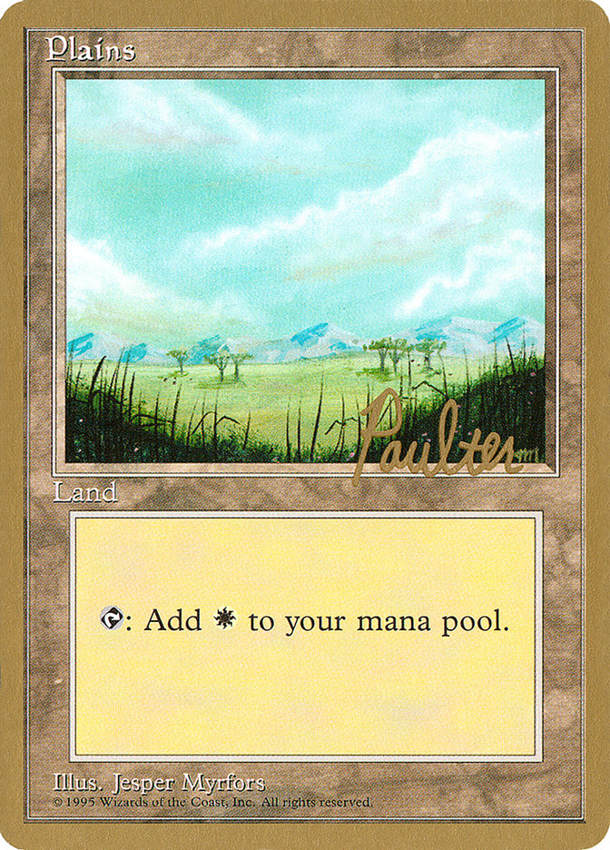 Plains (pp365) (Preston Poulter) [Pro Tour Collector Set] | Shuffle n Cut Hobbies & Games