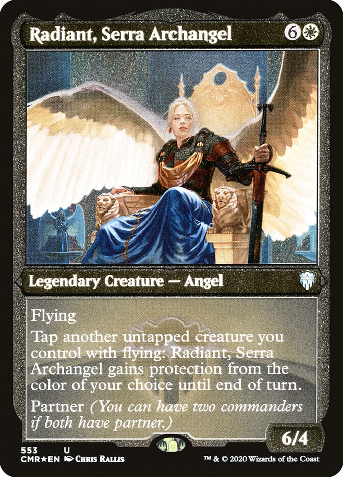 Radiant, Serra Archangel (Etched) [Commander Legends] | Shuffle n Cut Hobbies & Games