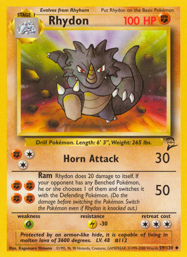 Rhydon (59/130) [Base Set 2] | Shuffle n Cut Hobbies & Games