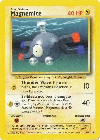 Magnemite (53/102) [Base Set Unlimited] | Shuffle n Cut Hobbies & Games