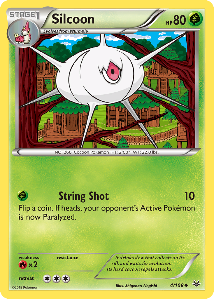 Silcoon (4/108) [XY: Roaring Skies] | Shuffle n Cut Hobbies & Games