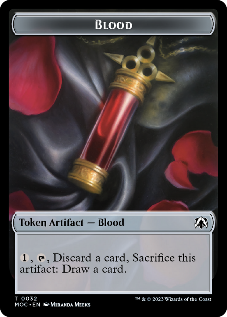 Golem // Blood Double-Sided Token [March of the Machine Commander Tokens] | Shuffle n Cut Hobbies & Games