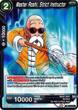 Master Roshi, Strict Instructor [BT6-110] | Shuffle n Cut Hobbies & Games