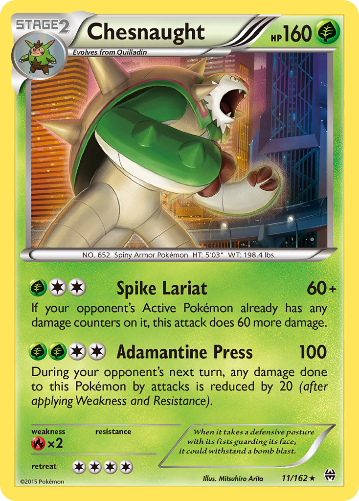 Chesnaught (11/162) [XY: BREAKthrough] | Shuffle n Cut Hobbies & Games