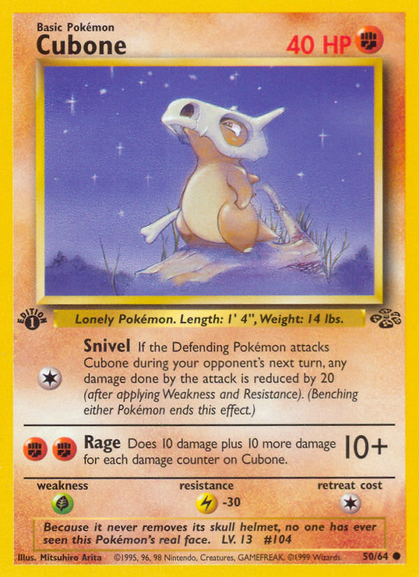 Cubone (50/64) [Jungle 1st Edition] | Shuffle n Cut Hobbies & Games