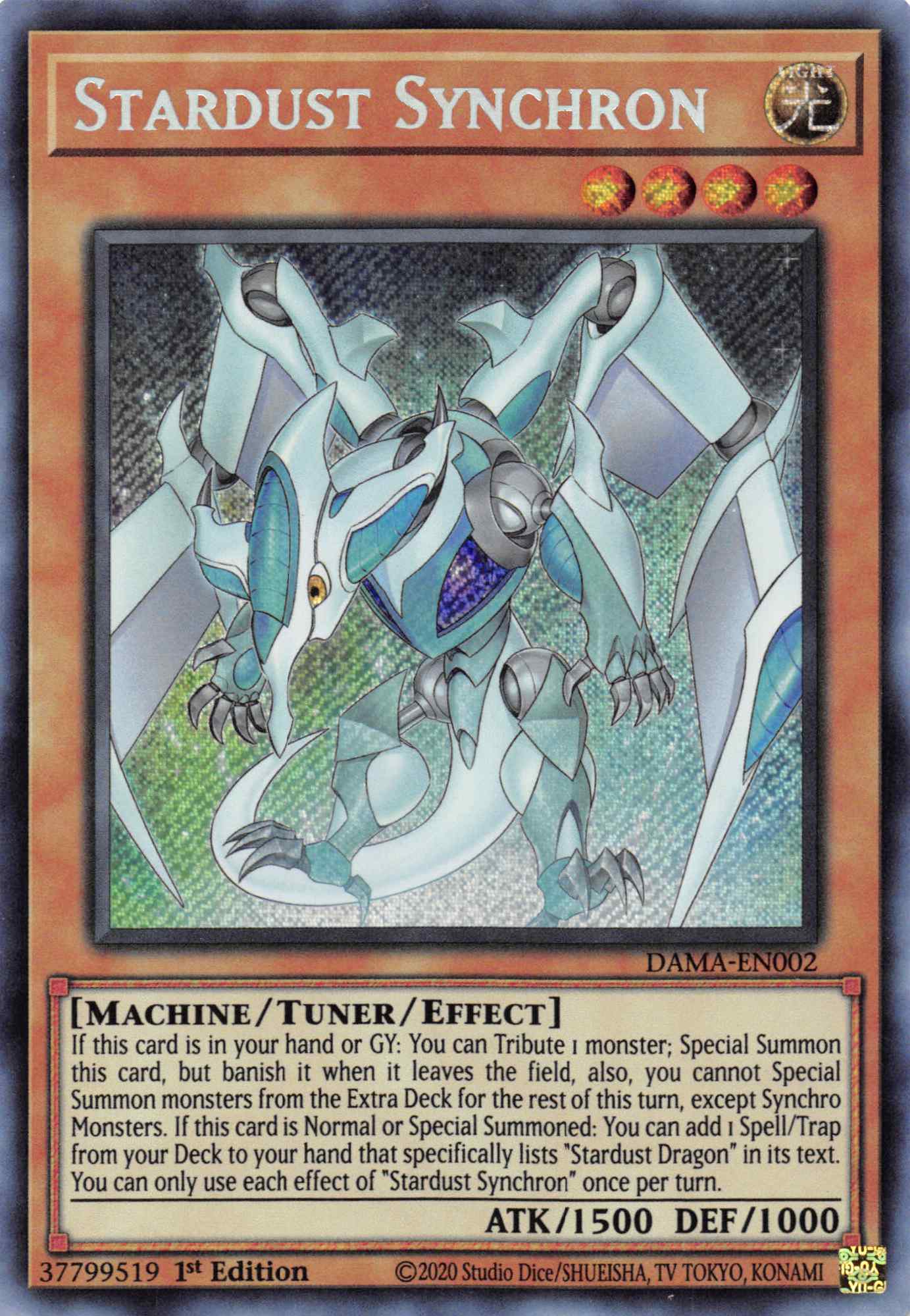 Stardust Synchron [DAMA-EN002] Secret Rare | Shuffle n Cut Hobbies & Games