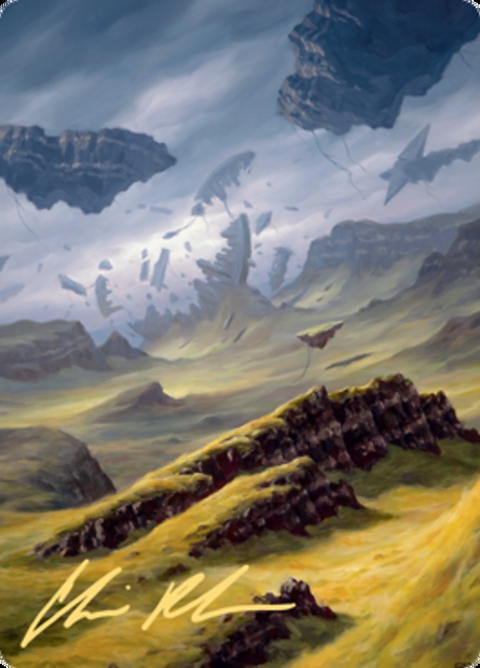 Plains 3 Art Card (Gold-Stamped Signature) [Zendikar Rising Art Series] | Shuffle n Cut Hobbies & Games