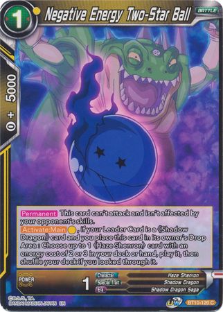 Negative Energy Two-Star Ball [BT10-120] | Shuffle n Cut Hobbies & Games