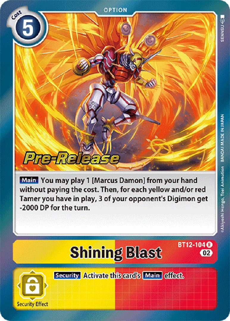 Shining Blast [BT12-104] [Across Time Pre-Release Cards] | Shuffle n Cut Hobbies & Games