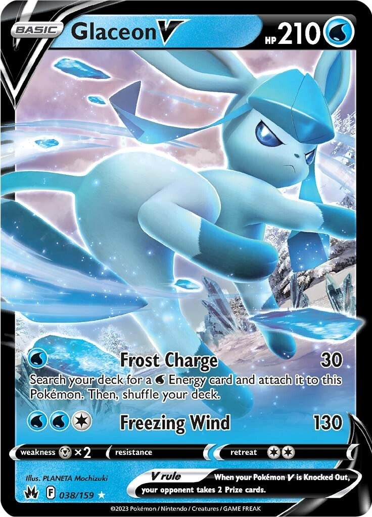 Glaceon V (038/159) [Sword & Shield: Crown Zenith] | Shuffle n Cut Hobbies & Games