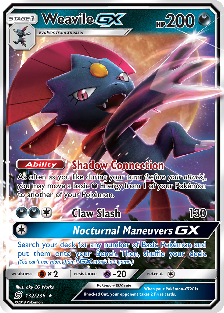 Weavile GX (132/236) [Sun & Moon: Unified Minds] | Shuffle n Cut Hobbies & Games