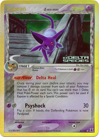 Espeon (4/113) (Delta Species) (Stamped) [EX: Delta Species] | Shuffle n Cut Hobbies & Games