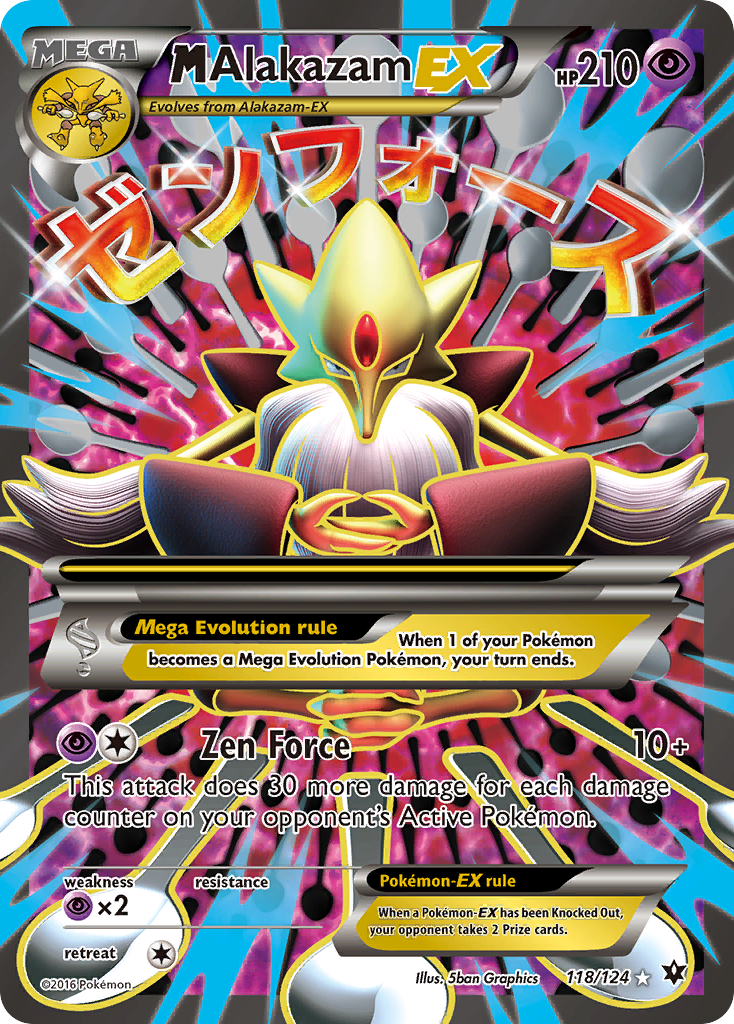 M Alakazam EX (118/124) [XY: Fates Collide] | Shuffle n Cut Hobbies & Games