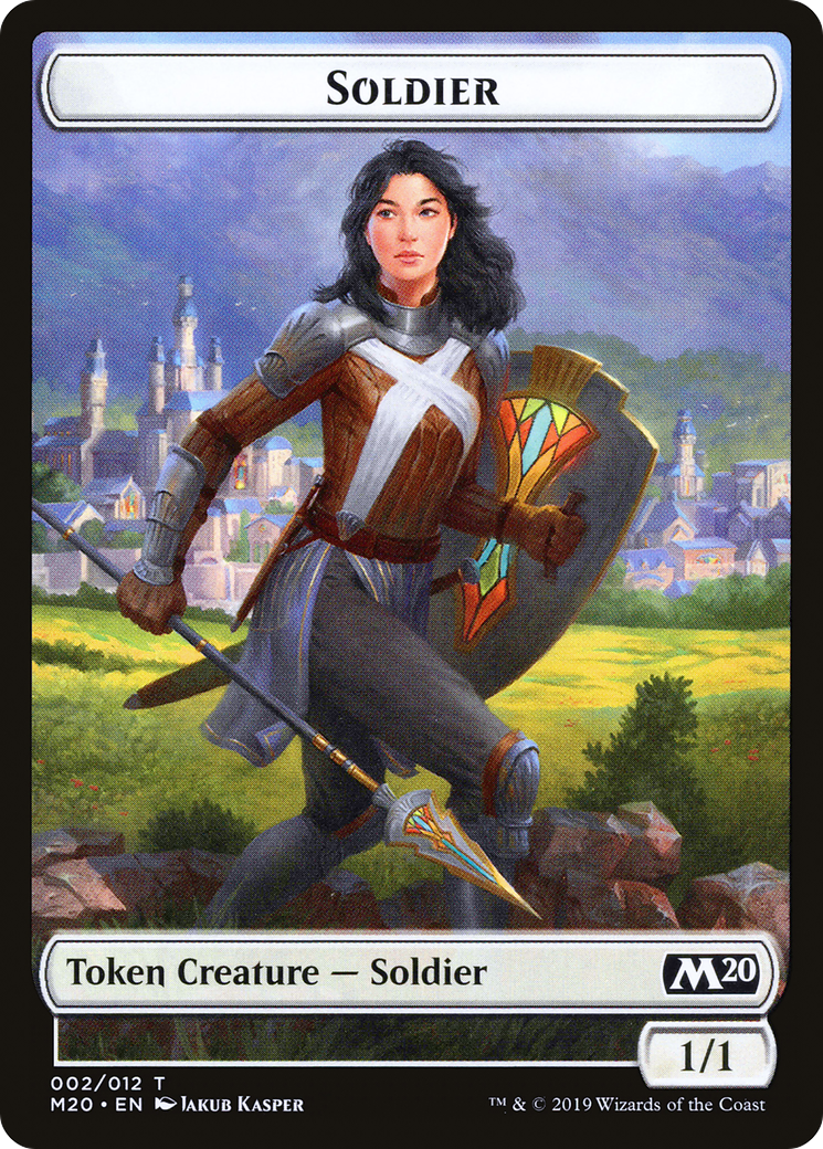 Soldier // Dinosaur Double-Sided Token [Game Night 2019 Tokens] | Shuffle n Cut Hobbies & Games