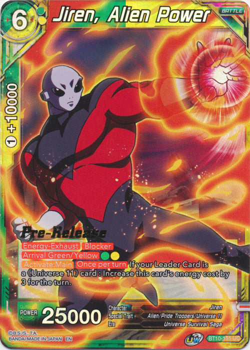 Jiren, Alien Power (BT10-151) [Rise of the Unison Warrior Prerelease Promos] | Shuffle n Cut Hobbies & Games