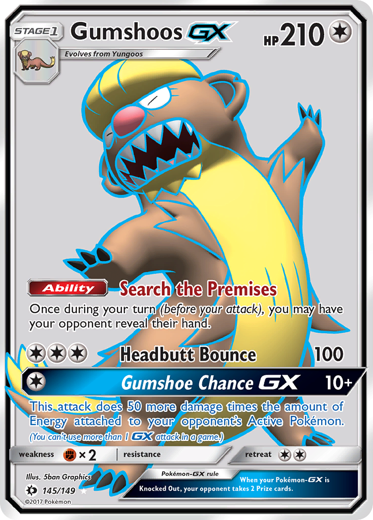 Gumshoos GX (145/149) [Sun & Moon: Base Set] | Shuffle n Cut Hobbies & Games