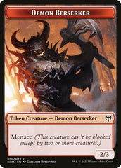 Dwarf Berserker // Demon Berserker Double-Sided Token [Kaldheim Tokens] | Shuffle n Cut Hobbies & Games