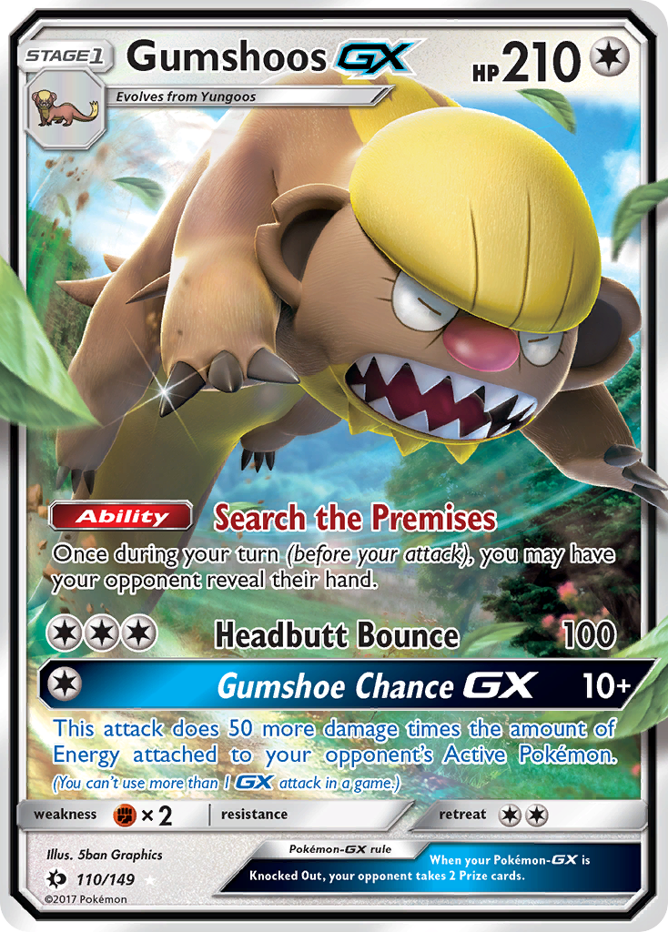 Gumshoos GX (110/149) [Sun & Moon: Base Set] | Shuffle n Cut Hobbies & Games