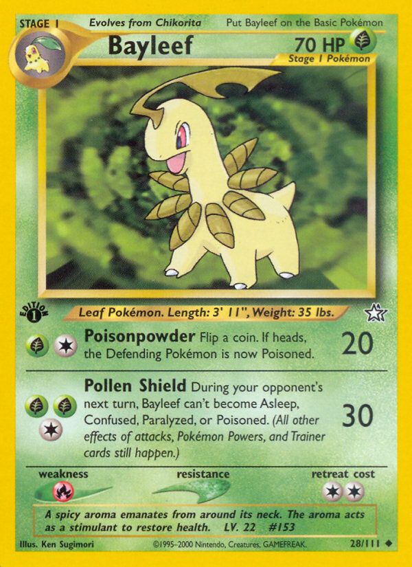 Bayleef (28/111) [Neo Genesis 1st Edition] | Shuffle n Cut Hobbies & Games