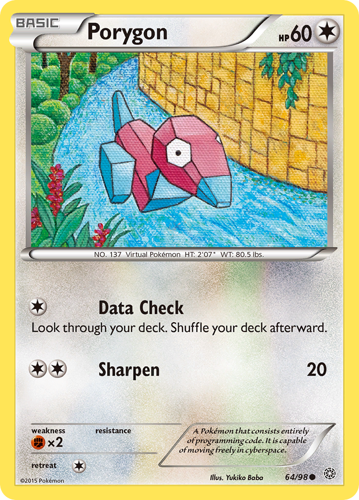 Porygon (64/98) [XY: Ancient Origins] | Shuffle n Cut Hobbies & Games