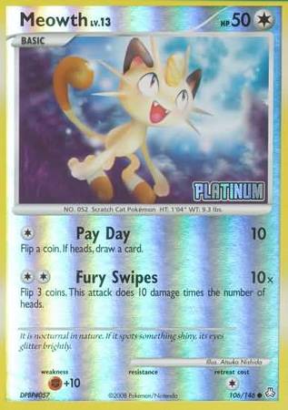 Meowth (106/146) [Burger King Promos: 2009 Collection] | Shuffle n Cut Hobbies & Games