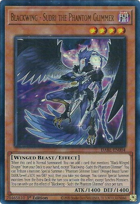 Blackwing - Sudri the Phantom Glimmer [DABL-EN004] Ultra Rare | Shuffle n Cut Hobbies & Games