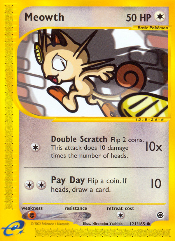 Meowth (121/165) [Expedition: Base Set] | Shuffle n Cut Hobbies & Games