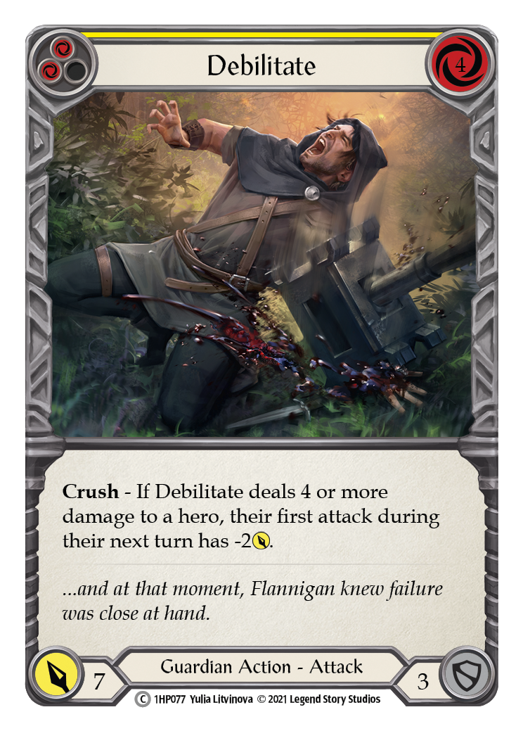 Debilitate (Yellow) [1HP077] | Shuffle n Cut Hobbies & Games