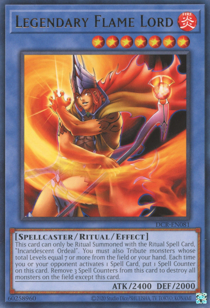 Legendary Flame Lord [DCR-EN081] Rare | Shuffle n Cut Hobbies & Games