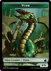 Bird // Wurm Double-Sided Token [Ravnica Remastered Tokens] | Shuffle n Cut Hobbies & Games