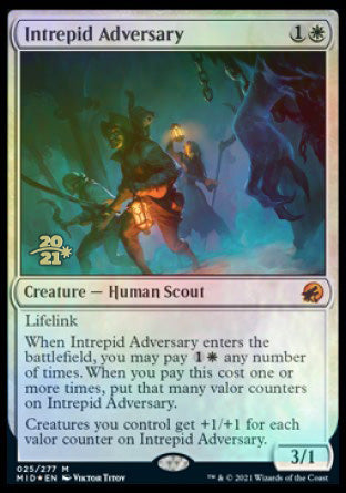 Intrepid Adversary [Innistrad: Midnight Hunt Prerelease Promos] | Shuffle n Cut Hobbies & Games