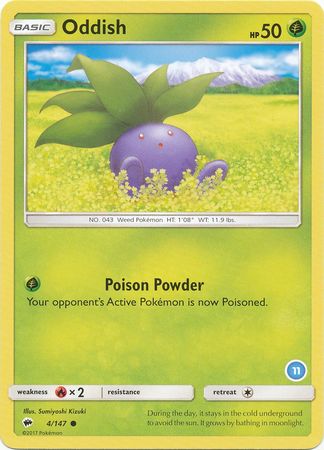 Oddish (4/147) (Deck Exclusive #11) [Sun & Moon: Trainer Kit - Alolan Ninetales] | Shuffle n Cut Hobbies & Games