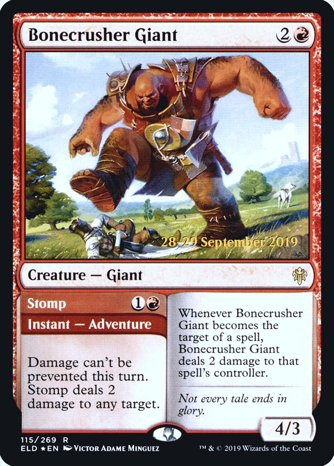 Bonecrusher Giant // Stomp [Throne of Eldraine Prerelease Promos] | Shuffle n Cut Hobbies & Games