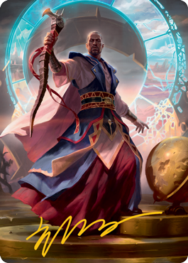 Teferi, Who Slows the Sunset Art Card (Gold-Stamped Signature) [Innistrad: Midnight Hunt Art Series] | Shuffle n Cut Hobbies & Games