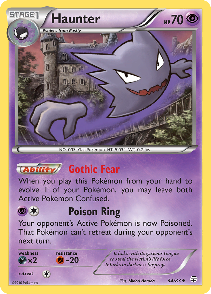 Haunter (34/83) [XY: Generations] | Shuffle n Cut Hobbies & Games