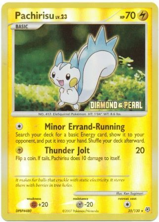 Pachirisu (35/130) [Burger King Promos: 2008 Collection] | Shuffle n Cut Hobbies & Games