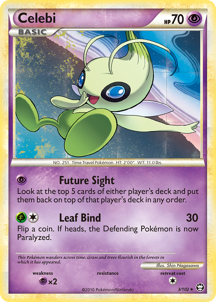 Celebi (3/102) [HeartGold & SoulSilver: Triumphant] | Shuffle n Cut Hobbies & Games