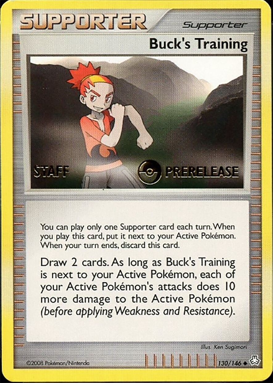 Buck's Training (130/146) (Staff Prerelease Promo) [Diamond & Pearl: Legends Awakened] | Shuffle n Cut Hobbies & Games