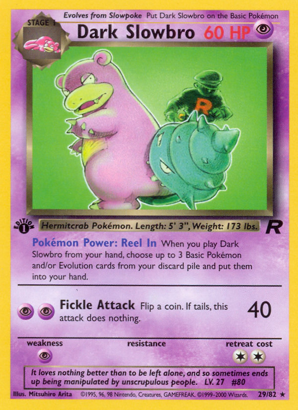 Dark Slowbro (29/82) [Team Rocket 1st Edition] | Shuffle n Cut Hobbies & Games