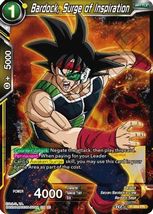 Bardock, Surge of Inspiration [P-204] | Shuffle n Cut Hobbies & Games